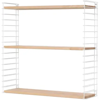 Tomado Zeitloses und modulares Wandregal, holz, Wood/White, 70x21x68 cm