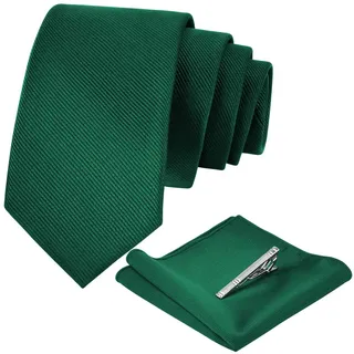 Aomig Herren Krawatten mit Einstecktuch, Schmale Krawatte für Männer | Krawatten für Herren, Elegant Hochzeit Krawatte für Büro oder Festliche Veranstaltunge