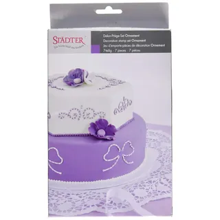 Fondant Prägestempel Ornament Set 7-Teilig