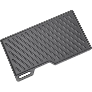 Denmay 41,5 x 23,5cm Grillplatte Gusseisen Ersatz für Burnhard Fred Serie, Rösle Artiso G2, Universal Plancha für Burnhard Fred, Fred JR, Big Fred, Fat Fred, Taino Platinum, Black 4/6 Serie, 1 Stück