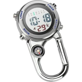 Aceshop Karabineruhr Digitale Quarzuhr mit Kompass für Ärzte, Krankenschwestern, Sanitäter, Köche und Sportler - Unisex