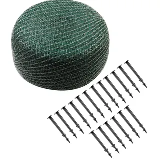 Meister Laubschutznetz 10 x 4 m – grün – 20 x 20 mm Maschenweite | Inklusive Erdanker – Robustes Gewebe – Witterungs- und UV-beständig – Netzabdeckung teich und Pool – Teichnetz