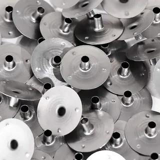 NKlaus 50 DOCHTFUß Ø 3,0mm Teelichtdocht Metallfüß Kerze Kerzendocht Standplättchen Kerzenwachs für Glasfaserdocht Baumwolldocht bis 3,0mm H: 6,4mm 4169