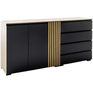 Moderano SIDEBOARD Anthrazit, Wildeiche - 187x92x45 cm