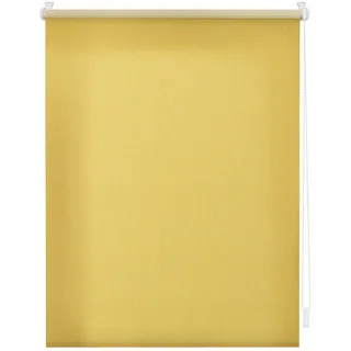 Lichtblick Original Thermo-Rollo Madrid Ohne Bohren, Klemmträger, Lichtdurchlässig Gelb, 190, 90, 190 , Kunststoff , 90x190 cm , Heimtextilien, Vorhänge, Rollos