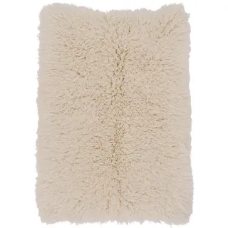 Pergamon NATUR TEPPICH FLOKATI SUPREME Flokatiteppich 70 x 140 cm Weiß