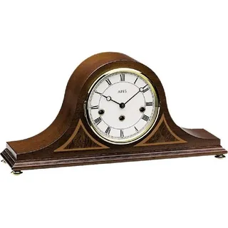 AMS 2190/1 Tischuhr Kaminuhr mechanisch Holz nussbaum farben - Schwarz
