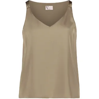 Vera Mont Satinbluse mit V-Ausschnitt Braun 42