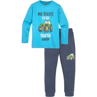 KIDSWORLD Shirt & Hose »2tlg. Set Langarmshirt + Hose«, MIR REICHTS, ICH GEH TRAKTOR FAHREN, blau