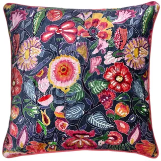 Wylder Tropics Glorine Kissen, Samt, gefüllt, Polyester