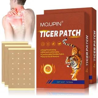 MQUPIN Schmerzlinderung Patches, 84Pcs Chinesische Ferninfrarot Pflaster natürliche Pflanze Wärme Patches für Rücken Knie Hals und Schulter Schmerzlinderung 12H Long-Lasting