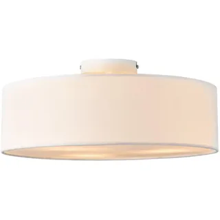 lux.pro Deckenleuchte Omaha 3 x E27 Deckenlampe 3-Flammig Durchmesser 45 cm Organza Weiß/Weiß lux.pro