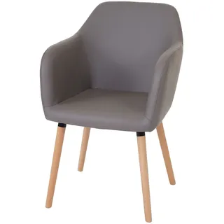 Mendler Esszimmerstuhl Malmö T381 Kunstleder taupe-grau