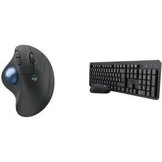 Logitech Ergo M575S kabellose & Trust Ymo II Leise Tastatur Maus