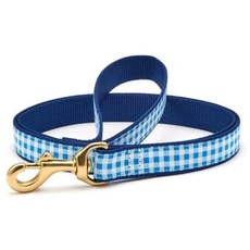 Up Country Bug-L-N Blue Gingham Hundeleine Schmal (5/8")