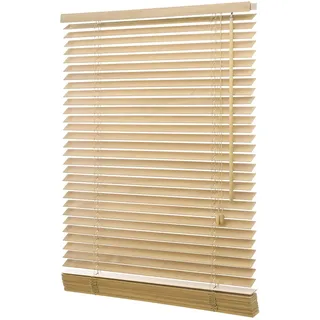 Ventanara® Holzjalousie 35mm Natur Holz Jalousie Jalousette Echtholz (40 x 130 cm)