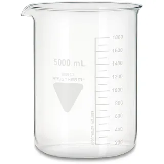 RASOTHERM Becherglas niedrige Form mit Ausguss, (Boro 3.3), 5000 ml