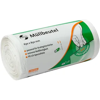 Deiss Müllbeutel DEISS FIRST PLUS weiß 85 L, 50 Stück