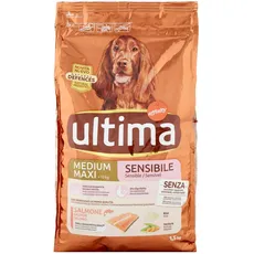 Ultima Hundefutter Medium Maxi Monoprotein Lachs Reis, 1,5 kg