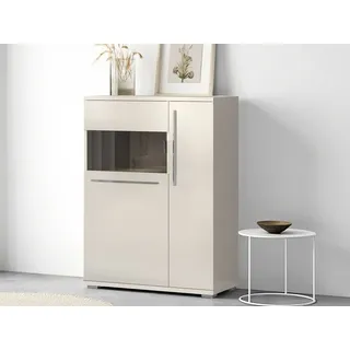OTTO home Highboard Piano Vitrine 123 x 90 x 40,2 cm Beige