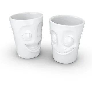 FIFTYEIGHT 350ml Becher - Witzig Lecker weiß