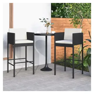 vidaXL Gartenstuhl 51,3 x 51,3 x 22,3 cm schwarz 2 St.