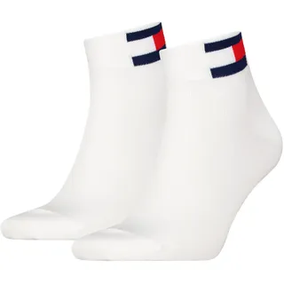 Tommy Hilfiger TH UNI TJ QUARTER 2P FLAG 2 Paar Weiß 43-46