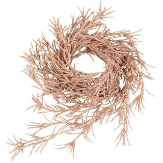 KI Store 3 Stück blätter tannengirlande Christbaum Girlande rosa Gold künstlicher mit Glitzer 183cm weihnachtsgirlande Weihnachtsbaum schmücken Tannenbaum Girlande fur Weihnachts deko