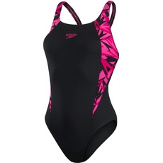 Bild von Damen Hyperboom Splice Muscleback Schwimmanzug, Schwarz/Rosa, D38