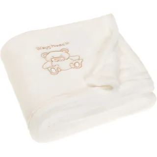 Playshoes Baby Fleece-Decke Bär 75x100cm Natur, - Ecru