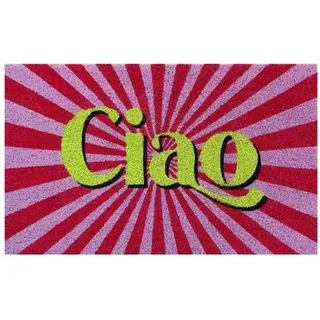 Giftcompany Fussmatte, Motiv: Ciao, rosa/pink/gelb