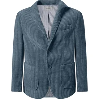 Cordsakko PIERRE CARDIN "Maurice", Herren, Gr. 52, blau (blau mirage), Obermaterial: 98% Polyester PES. 2% Elasthan EL., Sakkos Cordsakko, aus Cordstoff