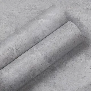 Hode Klebefolie Möbel Grau 40X300cm, Möbelfolie Selbstklebend Betonoptik, Fensterbank Folie Selbstklebende Wasserdicht, Klebefolie für Küche Schrank Tische Tapete