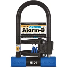 Oxford Alarm-D Midi Alarmierter Bügel, schwarz/blau, Einheitsgröße