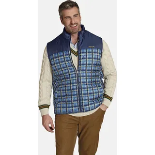 Steppweste CHARLES COLBY "Steppweste DUKE AKKARIN", Herren, Gr. 58, blau (dunkelblau kariert), Obermaterial: 100% Polyester COOLMAX PES(Coolmax)., Westen Steppweste