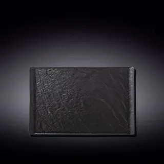 wilmax england Rechteckiger Teller 29,5 cm x 14,5 cm Schwarz