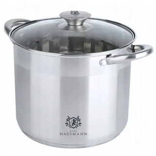 Kochtopf mit Deckel Suppentopf Edelstahl 32cm 19L Induktion alle Herde Silber