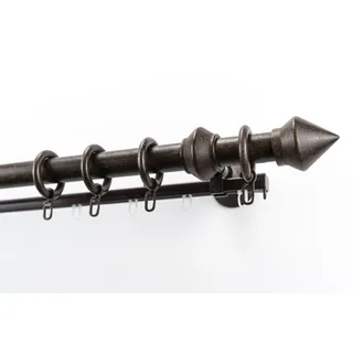 GARESA Vorhangstange Palmo 2-läufig Ø 28 mm 250 cm Braun