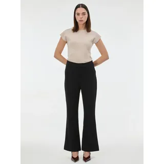 Orsay Damen Hose, Schlaghose mit hohem Bund, Farbe Schwarz, Größe 36 - Schwarz