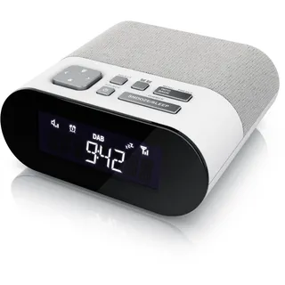 CSL - DAB Plus Radio digital - Radiowecker DAB+ FM UKW - je 20 Speicherplätzen – 16 Lautstärkestufen – Wecker – große Ziffern – Snooze – Abschalttimer – inkl. Netzteil