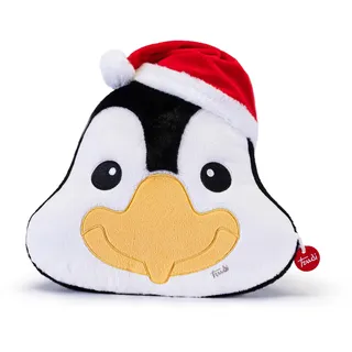 Trudi Weihnachts-Pinguin-Kissen dekorative Tier-Plüschkissen, Geburtstagsgeschenk | 38x36x9cm Größe M Pillows | Modell 28098