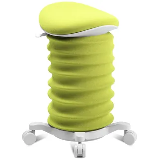 Topstar Sitness 4D mit Rollen - AGR-Zertifiziert Dynamischer Sitzhocker Papyrus - apfelgrün Stoff HI4, ergonomischer Bürohocker - höhenverstellbar - stärkt den Rücken - entlastet die Bandscheiben