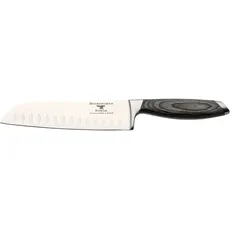 Rockingham Forge 259 Serie 7“ Santokumesser mit Klinge aus deutschem Stahl und ergonomischem Griff aus Teakholz, Japanisches Messer