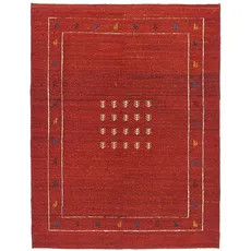 Bild »Gabbeh Teppich handgeknüpft rot«, rechteckig, handgeknüpft, rot