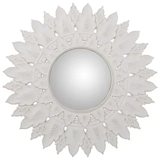 Runder Wandspiegel aus Holz: MDF, durchbrochenes Weiß, 70 x 2 cm, INT. 28 cm