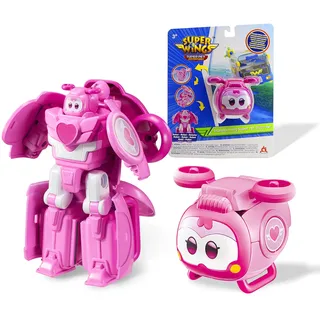 Super Wings Transformations Supercharged Dizzy Pet, ca. 6 cm große Spiel-Figur für Kinder, Spielzeug-Flugzeug und Roboterfigur für 3+ Jahre Alten Jungen Mädchen