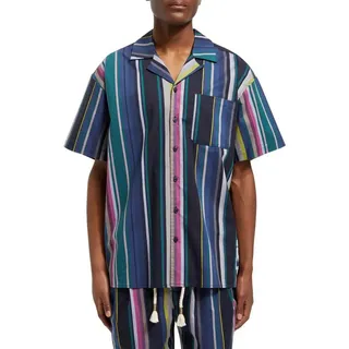 Scotch & Soda 178889 Kurzarmhemd - Black Multi Stripe - 2XL