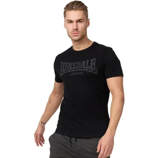 Lonsdale Herren Langarmshirt T-Shirt Trägerhemd Logo Kai schwarz (Schwarz) X-Small