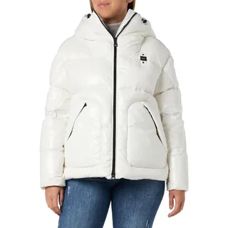 Blauer Damen GIUBBINI Corti Imbottito Piuma Steppjacke, 102 Bianco Neve, L