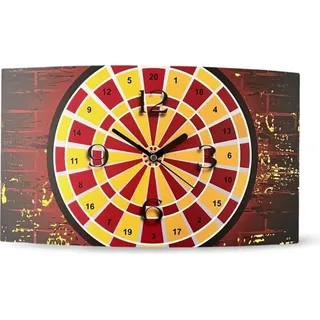 Dart Zielscheibe Designer Wanduhr modernes Wanduhren Design leise kein ticken dixtime 3DS-0160 - Braun